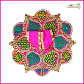 Blended Thread Moti Work Magenta Laddu Gopal Poshak